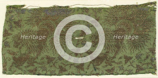 Textile with Lions, Gazelles and Foliage, Italian, 14th century. Creator: Unknown.