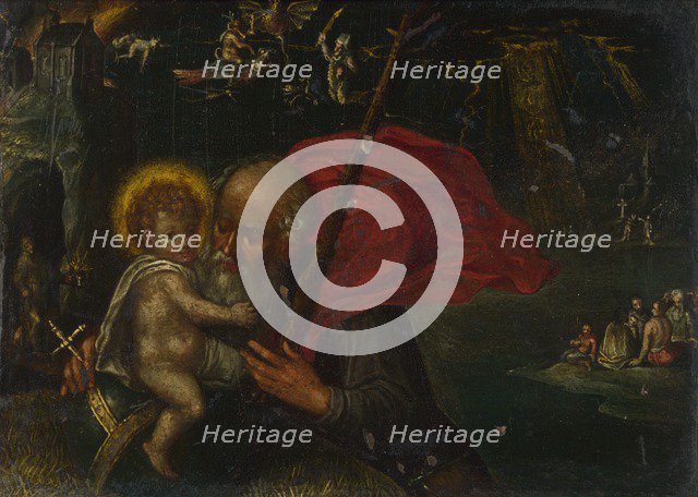 Saint Christopher carrying the Infant Christ, 17th century. Artist: German master  
