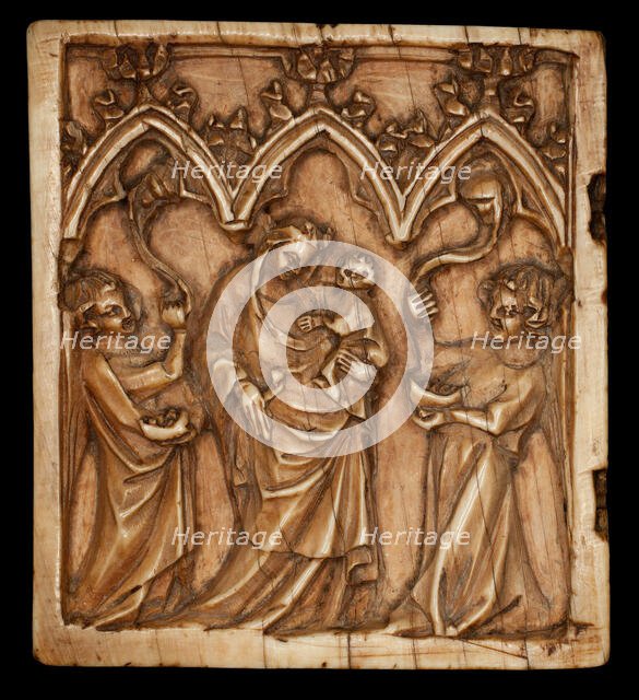 Diptych Panel with Virgin and Child and Two Angels, 1375/1400. Creator: Unknown.