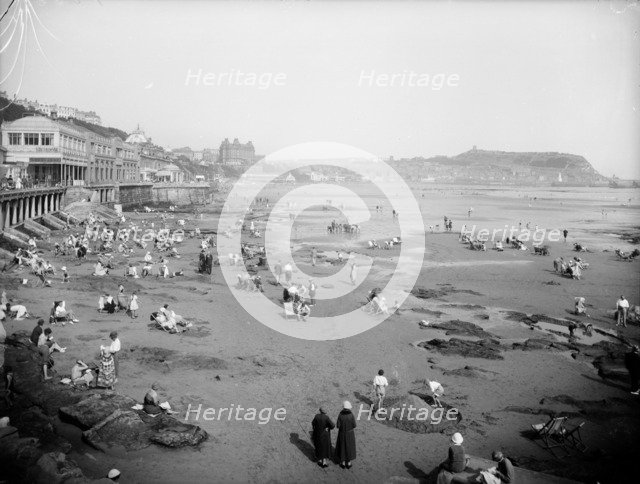 The beach at Scarborough, East Riding of Yorkshire. Artist: Unknown