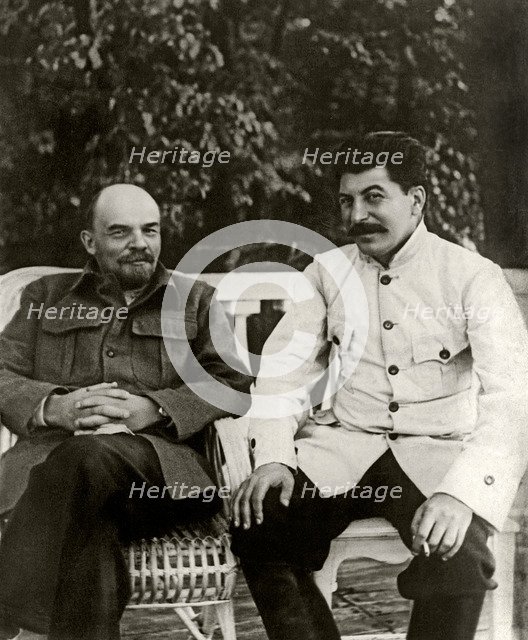 Stalin and Lenin. August 1922, 1922.