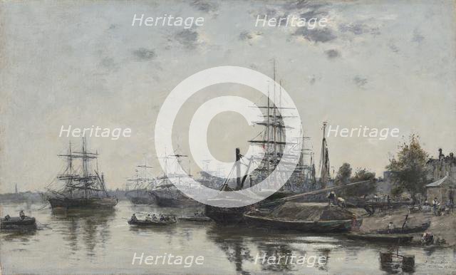 View of Bordeaux, from the Quai des Chartrons, 1874. Creator: Eugène Boudin (French, 1824-1898).