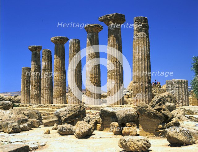 Temple of Hercules, Agrigento, Sicily, Italy.