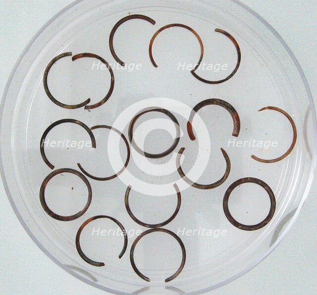 Rings and Ring Fragments, Coptic, 4th century. Creator: Unknown.