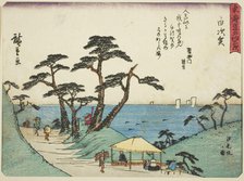 Shirasuka: View of Shiomi Slope (Shirasuka, Shiomizaka no zu), from the series "Fift..., c. 1837/42. Creator: Ando Hiroshige.