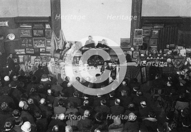Auction of porcelain and Crown jewels of the Tsar in Moscow, 1927.
