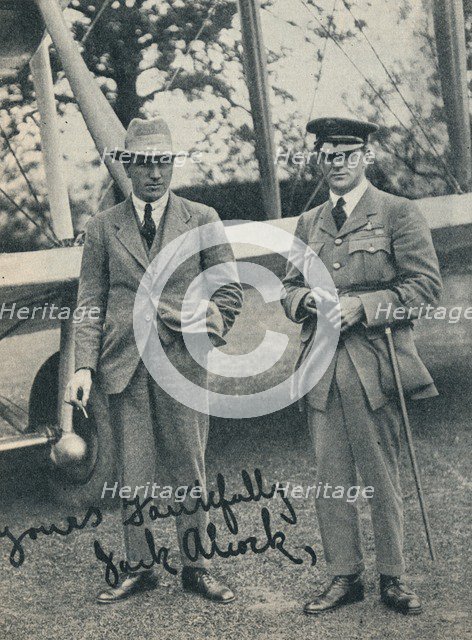 Captain John Alcock and Lieutenant Arthur Whitten Brown, British aviators, c1919 (c1937). Artist: Unknown.