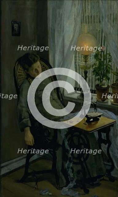 The Seamstress, 1880. Creator: Christian Krohg.