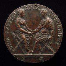 Antonius Pius and Faustina Joining Hands [reverse], fourth quarter 15th century. Creator: Antonio Averlino.
