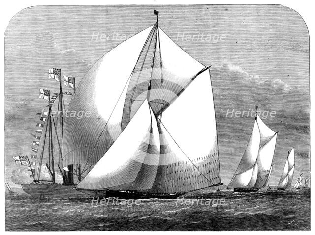 The cutter-yacht Kriemhilda winning Her Majesty's Cup at the Royal Albert Yacht Club Regatta, 1873. Creator: Unknown.