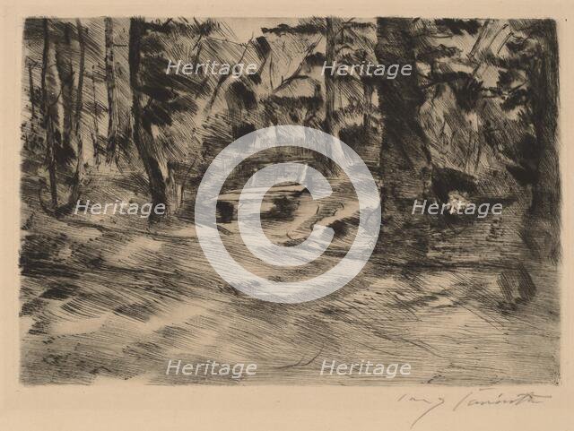 Bank im Walde II (Bench in the Woods II), 1917. Creator: Lovis Corinth.