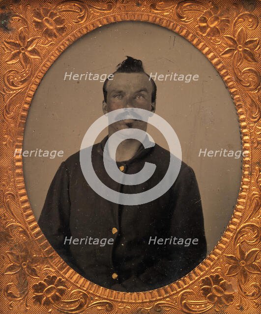 Corporal Hiram Warner, Company C, Second United States Sharp Shooters, 1861-62. Creator: Unknown.