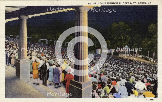 St Louis Municipal Opera, St Louis, Missouri, USA, 1940. Artist: Unknown