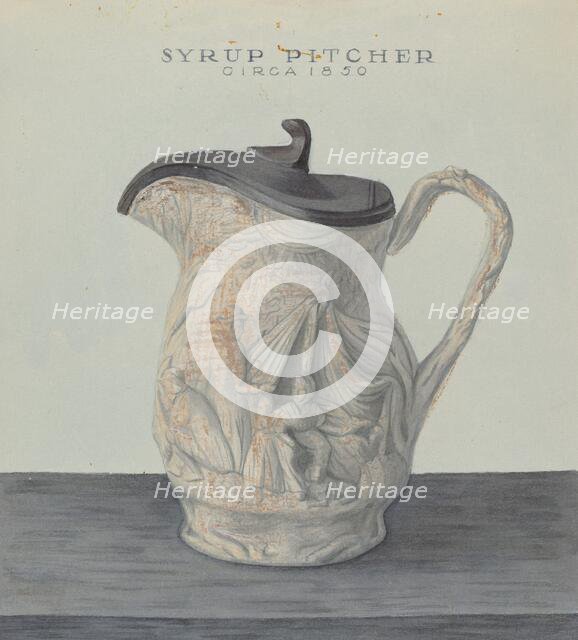 Syrup Pitcher, c. 1938. Creator: Cleo Lovett.