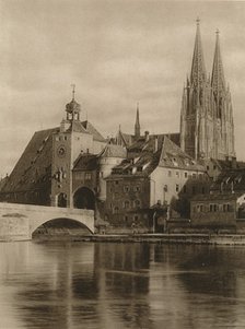 'Regensburg - Bridge-Gate and Cathedral Towers', 1931. Artist: Kurt Hielscher.