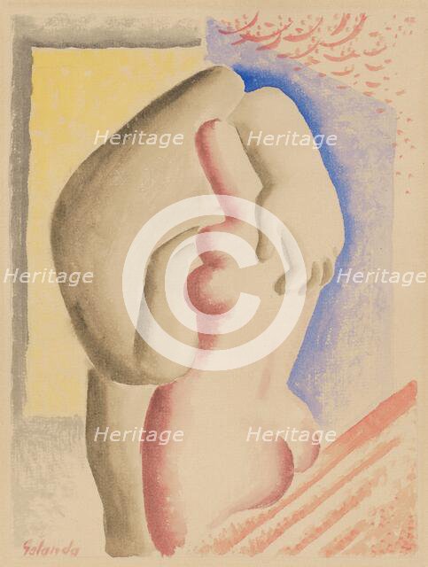 Lovers, 1930-1931. Creator: Mikulas Galanda.