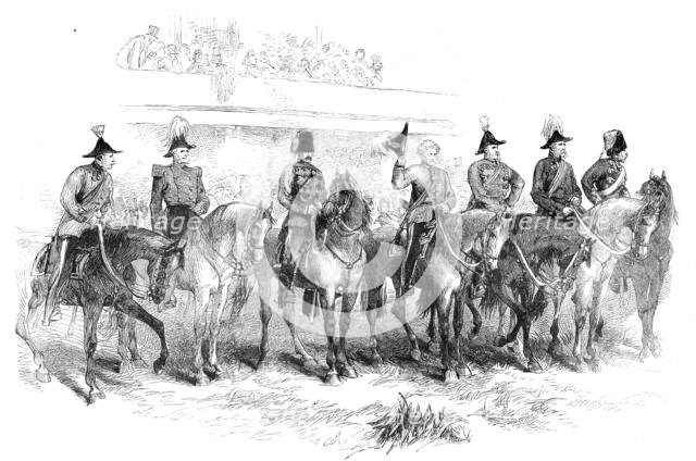 The Volunteer Field-Day at Brighton: General Lord Clyde returning the salute of the..., 1862. Creator: Unknown.