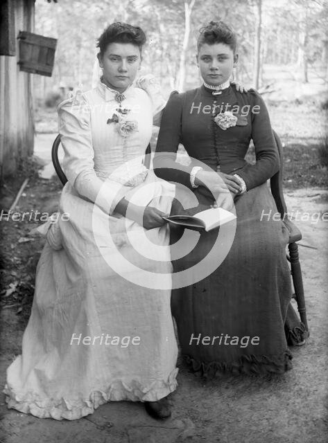 Two unknown ladies, possibly sisters, 1905. Creator: Robert Augustus Henry L'Estrange.