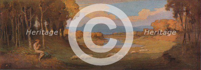 Decorative Panel for a Rosewood Piano, c1900, (1903). Artist: Alfred Hartley