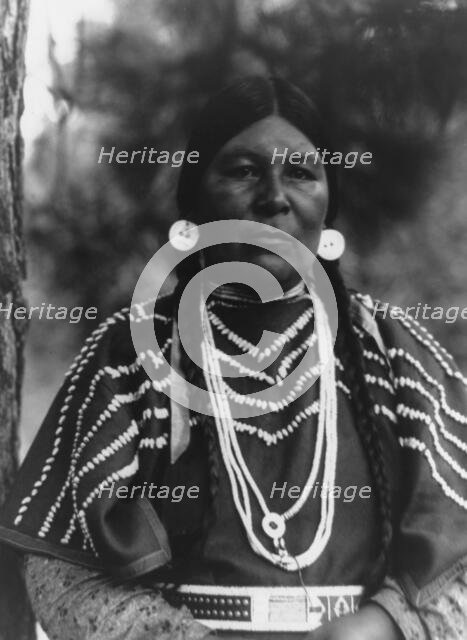 Cayuse woman, c1910. Creator: Edward Sheriff Curtis.