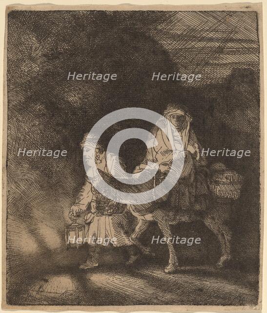 The Flight into Egypt: a Night Piece, 1651. Creator: Rembrandt Harmensz van Rijn.