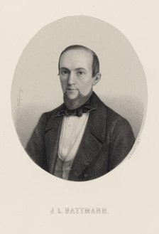 Portrait of the organist and composer Jacques-Louis Battmann (1818-1886), 1850. Creator: Raunheim, Hermann (1817-1895).