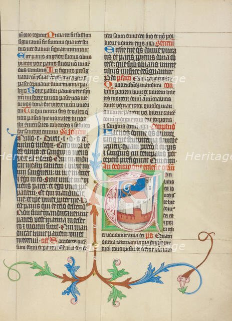 Initial T: A Church; Collegium Ducale, about 1420-1430. Creator: Master Michael.