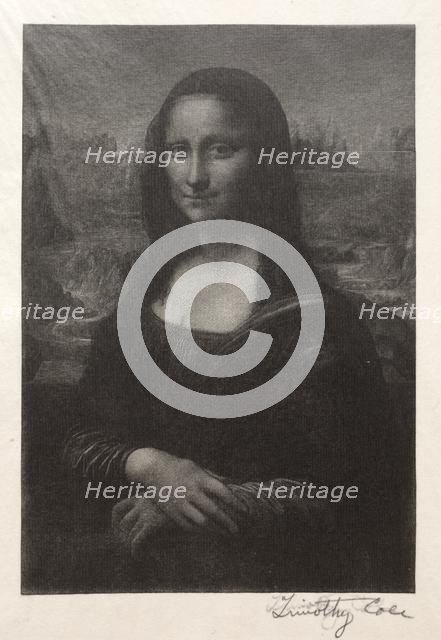 Old Italian Masters: Mona Lisa, 1888-1892. Creator: Timothy Cole (American, 1852-1931).