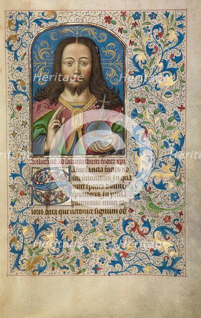 Salvator Mundi; Arenberg Hours; The Savior of the World, early 1460s. Creator: Workshop of Willem Vrelant.
