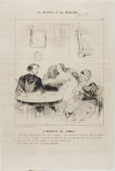 The Ladies' Doctor (plate 23), 1843. Creator: Charles Emile Jacque.