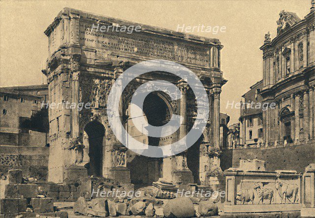 'Roma - Roman Forum - Arch of Septimius Severus', 1910.  Artist: Unknown.