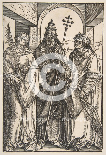 Saint Stephen, Saint Sixtus and Saint Lawrence.n.d. Creator: Albrecht Durer.