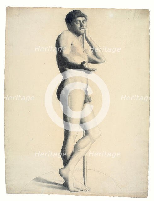 Academic Male Nude, 1877. Creator: Georges-Pierre Seurat.