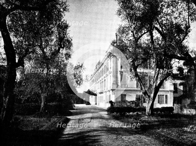 The Queen's Visit to Cimiez: Grand Hótel de Cimiez, occupied by the Queen, 1895. Creator: Jean Gilletta.