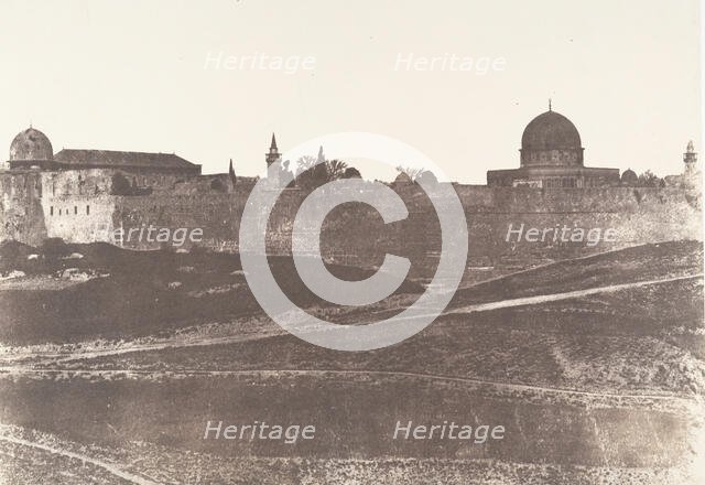 Jérusalem, Enceinte du Temple, Vue générale de la face Sud 2, 1854. Creator: Auguste Salzmann.
