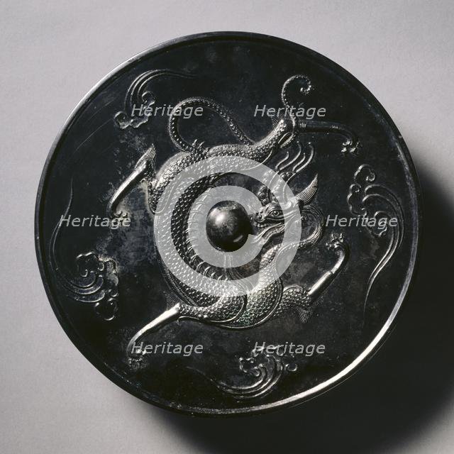 Mirror with a Coiling Dragon, 700s. Creator: Unknown.