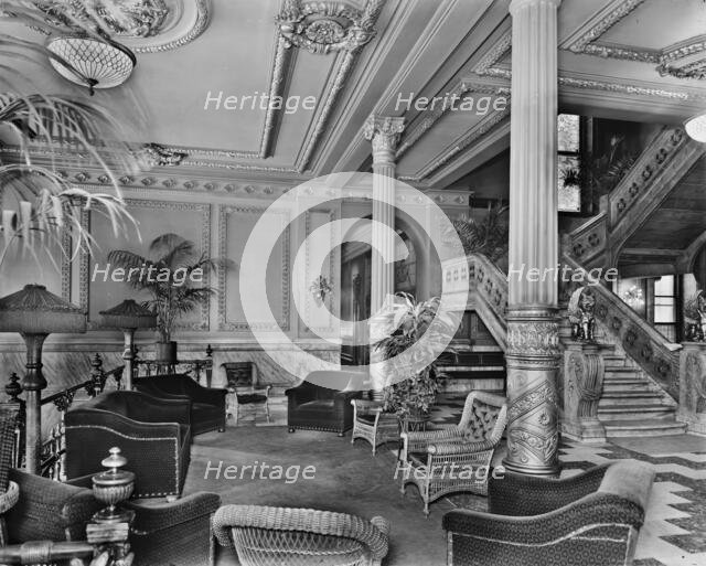 Marble stair, foyer, Murray Hill Hotel, New York, N.Y, between 1905 and 1915. Creator: Unknown.