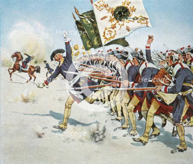 The battle of Mollwitz, 11 April 1741, (1936). Creator: Unknown.