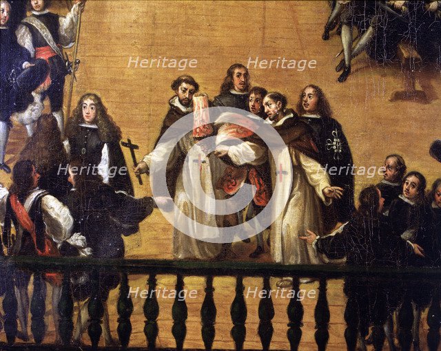 Auto-da-fé in the Plaza Mayor of Madrid, 1683. Detail of a Painting by Francisco Rizi.