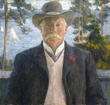 Portrait of the composer Thorvald Lammers (1841-1922) , 1906. Creator: Werenskiold, Erik Theodor (1855-1938).