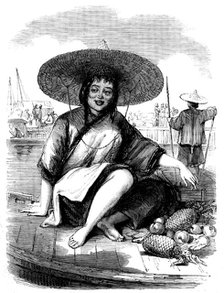 Sketches from China - Chinese Fruit-girl, 1858. Creator: Unknown.