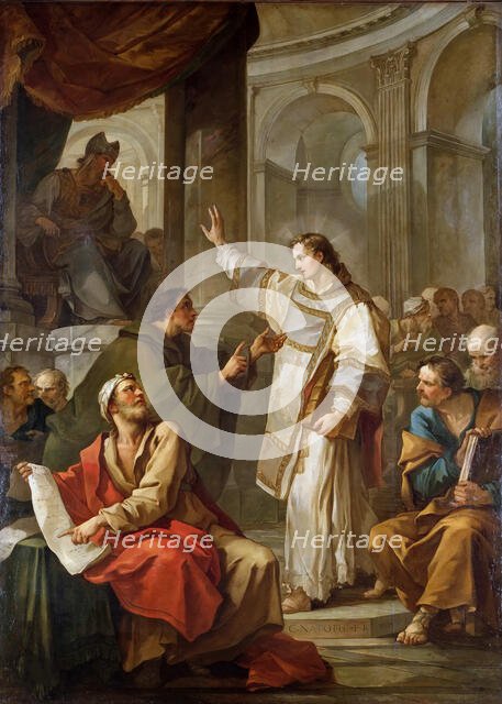 Saint Stephen before the High Priest and Elders of the Sanhedrin, 1745. Creator: Natoire, Charles Joseph (1700-1777).