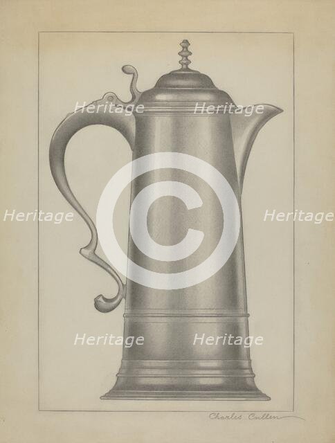 Pewter Flagon, c. 1936. Creator: Charles Cullen.