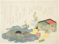 Writing Implements and Seals, Japan, 1799 or 1811. Creator: Kubo Shunman.