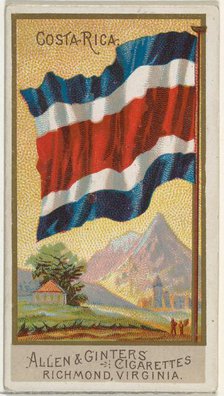 Costa Rica, from Flags of All Nations, Series 2 (N10) for Allen & Ginter Cigarettes Brands..., 1890. Creator: Allen & Ginter.