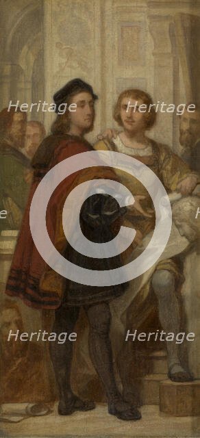 The Painters Raphael and Bernard van Orley, (c1510s), c1860s. Creator: Nicaise de Keyser.