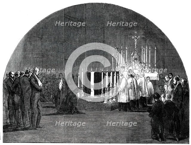 Funeral of Louis-Philippe: the "Chapelle Ardente", at Claremont, 1850. Creator: Smyth.