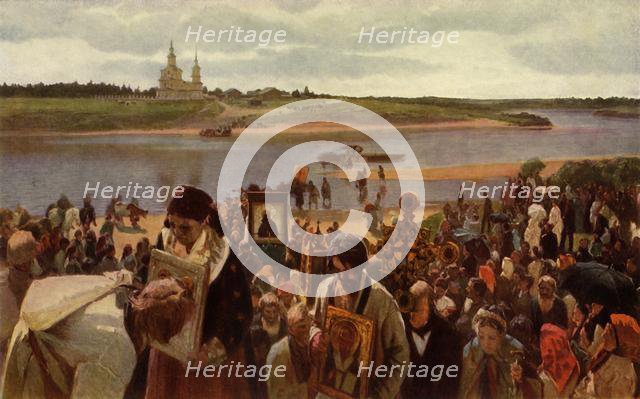 'The Procession of the Cross', 1893, (1965). Creator: Illarion Pryanishnikov.