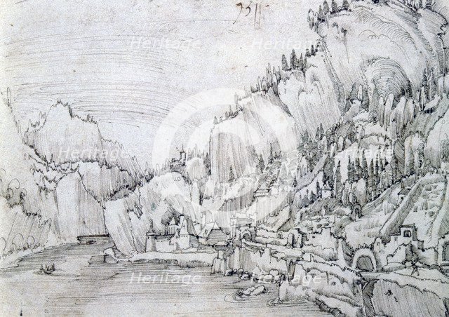 'Sarmingstein on the Danube', 16th century. Artist: Albrecht Altdorfer