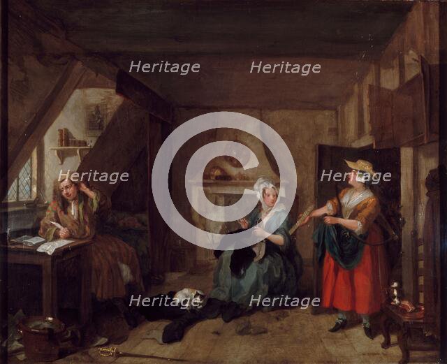 The Distressed Poet, 1733-1735. Creator: William Hogarth.